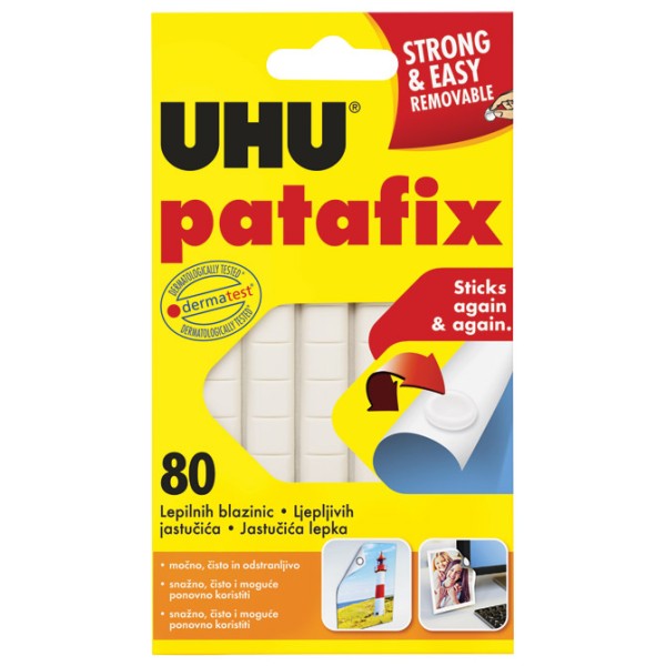 Ljepilo-jastučići 65g 80x Patafix UHU 48810 bijelo