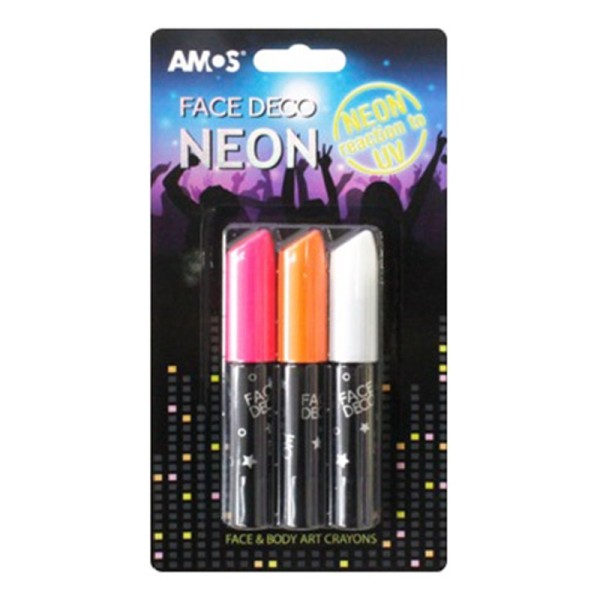 Boje za lice neonske 3 boje Amos