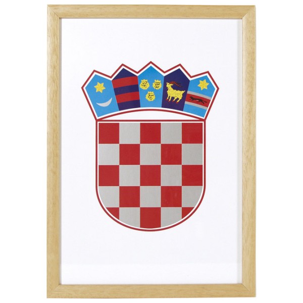 Grb RH 30x40cm uokvir drvo Art