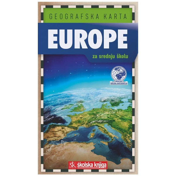 Geografska karta Europe za srednju školu