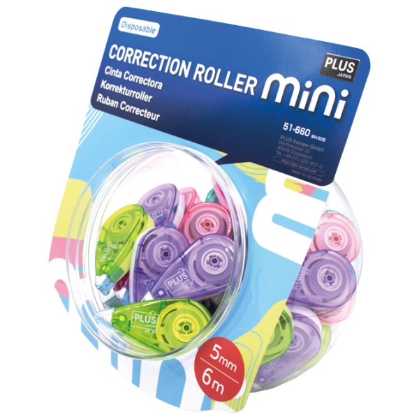 Korektor roler 5mmx6m Plus.WH-505-50P pastel sort