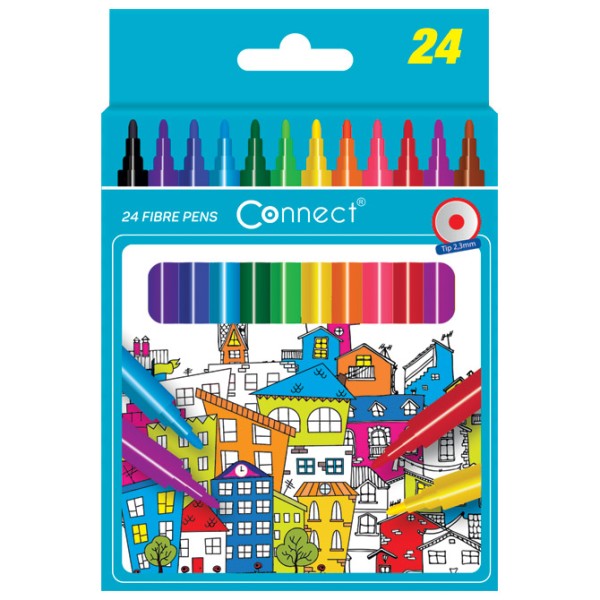 Flomaster školski 24boje karton Connect