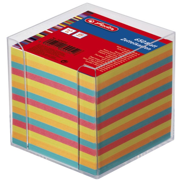 Blok kocka pvc 9x9x9 cm s papirom u boji Herlitz